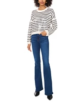 Vince Camuto Women's Striped Sequined Crewneck Sweater