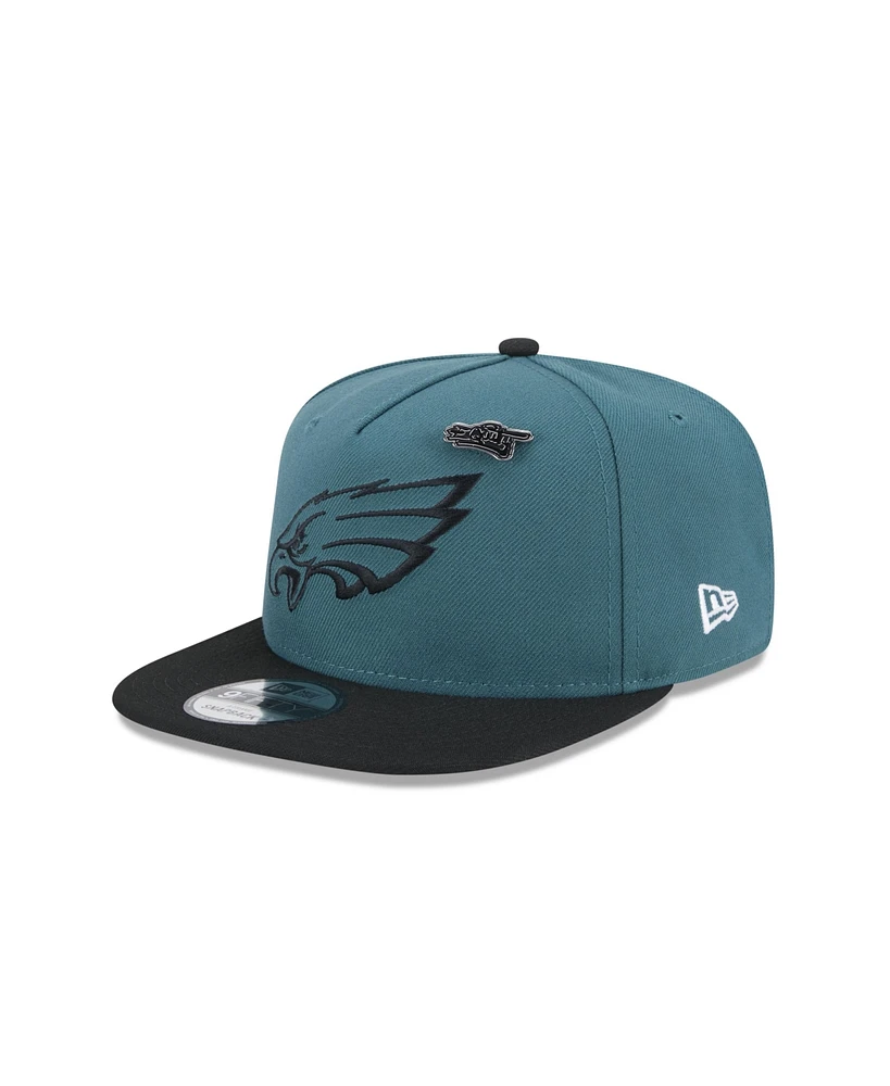 New Era Men's Green Philadelphia Eagles 2024 Inspire Change A-Frame 9FIFTY Snapback Hat