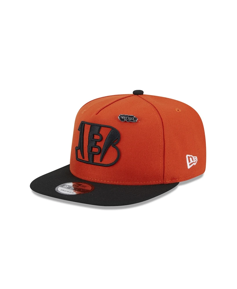 New Era Men's Orange Cincinnati Bengals 2024 Inspire Change A-Frame 9FIFTY Snapback Hat