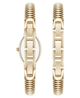 Anne Klein Women's Quartz Contemporary Gold-Tone Alloy Bracelet Watch, 20mm