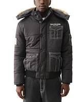 True Religion Men's Big T Convertible Puffer Jacket