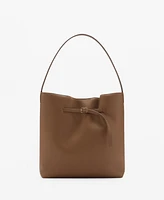 Mango Women's Buckle Detail Bucket Bag