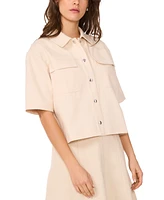 1.state Women's Cropped Short Sleeve Jacket