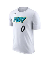 Nike Men's White Tyrese Haliburton Indiana Pacers 2024/25 City Edition Name Number T-Shirt