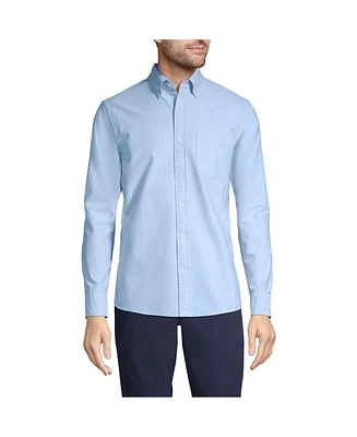 Lands' End Men's Tailored Fit Long Sleeve Sail Rigger Oxford Shirt