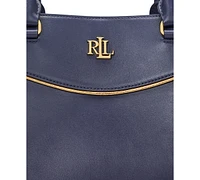 Lauren Ralph Lauren Two-Tone Leather Large Marcy Satchel