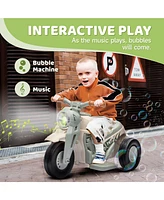 Qaba Ride on Motorcycle, 6V Bubble Car w/ Music