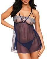 Adore Me Women's Anneliese Unlined Babydoll & G-String Set Lingerie