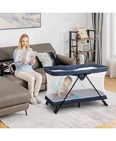 Gymax Foldable Newborn Baby Infant Toddler Playard Playpen Travel Crib Nursery Center