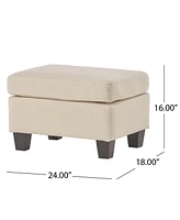 The Pop Home Contemporary Upholstered Ottoman, Footrest & Accent Furniture for Living Room, Bedroom Office-The