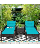 Gouun 5 Pieces Patio Rattan Furniture Set Sofa