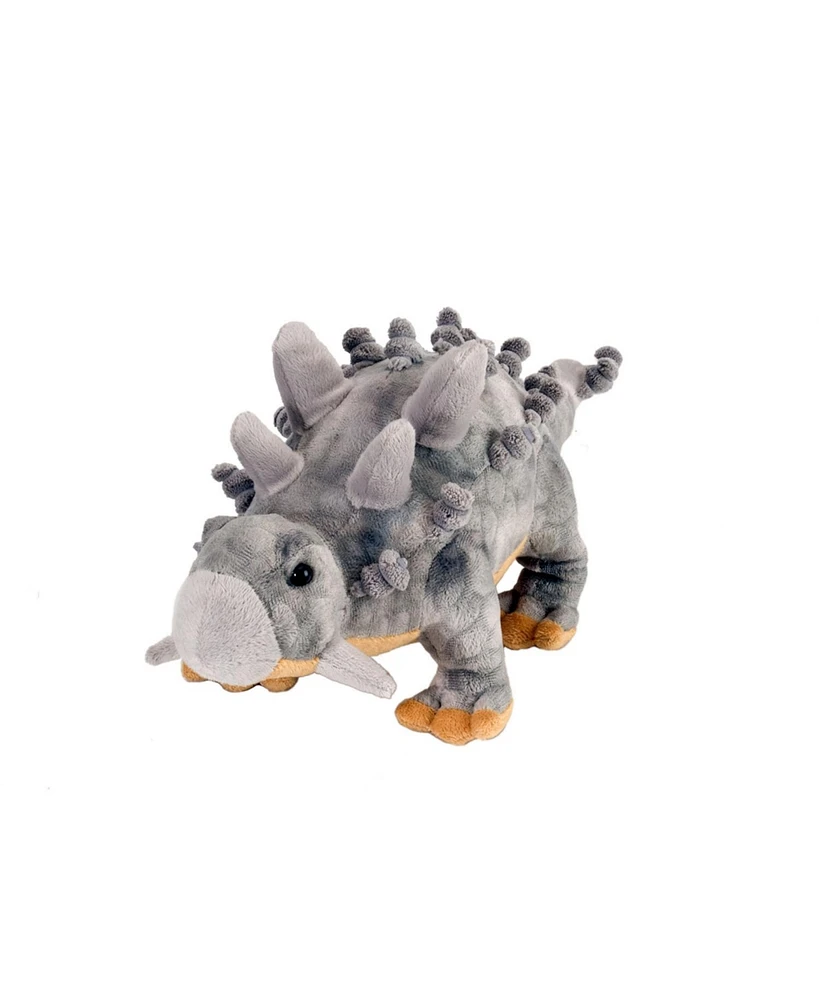 Wild Republic Dinosauria Mini Ankylosaurus Stuffed Animal, 10 Inches