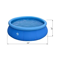 Jleisure Ft x 30" Prompt Set Inflatable Outdoor Backyard Swimming Pool