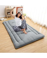 gaomon Japanese Floor Mattress Twin, Foldable Futon, Thick Sleeping Pad & Portable Camping Mattress, for Living Room & Guest Room