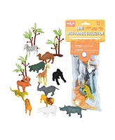 Wild Republic Polybag Mini Wild Animal Figurines, 12 Pieces