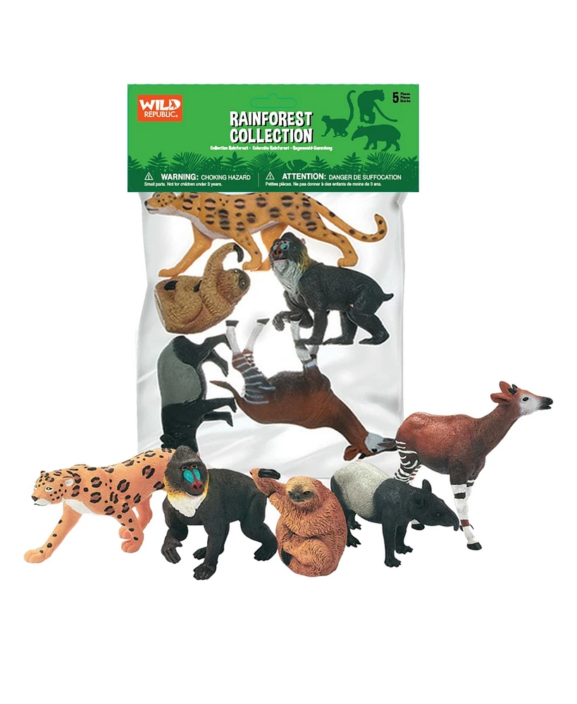 Wild Republic Polybag Rainforest Figurines, 5 Pieces
