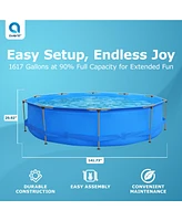 Jleisure Avenli Frame Round 12' 30" Tall 1,617 Gal Easy Assembly Swimming Pool