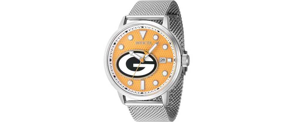 Invicta Men's 47988 Nfl Green Bay Packers Quartz 3 Hand Yellow Dial Watch