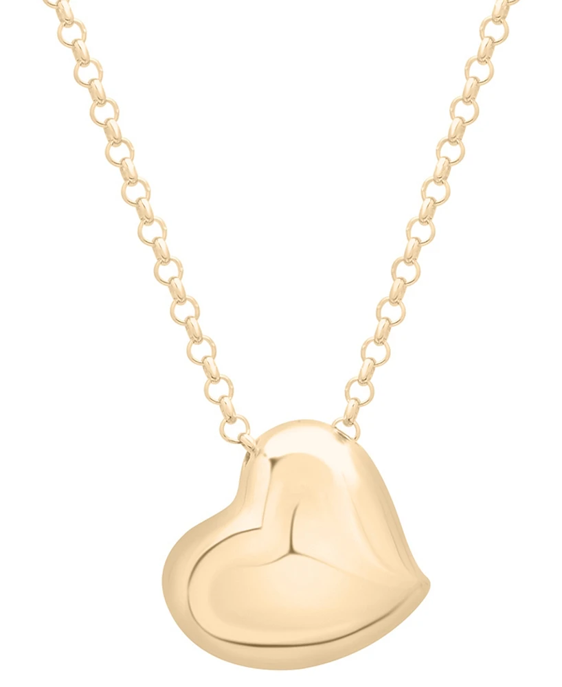 Audrey by Aurate Polished Heart 18" Pendant Necklace in Gold Vermeil, Exclusively at Macy's