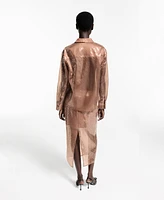 Mango Women's Semi-Transparent Sequined Shirt