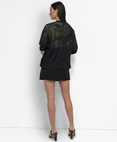 Dkny Women's Sheer Button-Front Cardigan