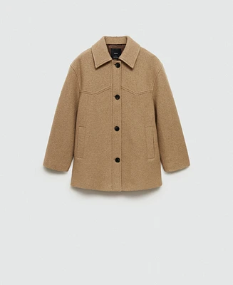 Mango Women's Oversize Wool Coat