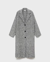 Mango Women's Marbled Knitted Cotton Coat