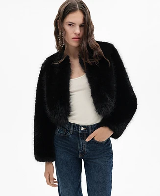 Mango Women's Fur-Effect Jacket