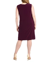 R & M Richards Plus Removable-Jacket Shift Dress