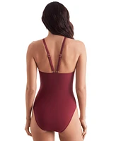 Mimi Flamingo Women's Ivey Keyhole Halter One-Piece Swimsuit