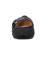 Linea Paolo Mika Faux Shearling Mary Jane Flats