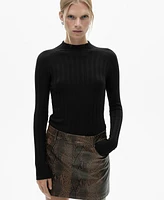 Mango Women's Snakeskin-Effect Miniskirt