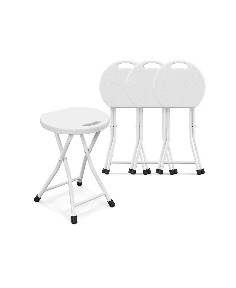 Gouun Folding Stool with Built-in Handle for Adults-4 Pieces