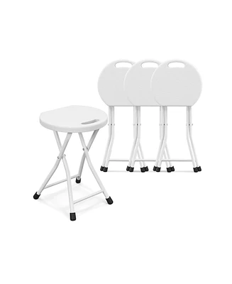 Gouun Folding Stool with Built-in Handle for Adults-4 Pieces