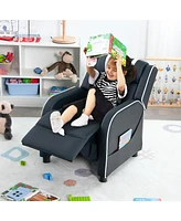 Gouun Kids Recliner Chair with Side Pockets and Footrest