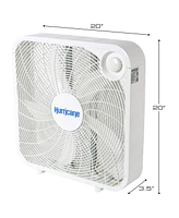 Hurricane 20" Classic Series Floor Box Fan with 3 Speed Settings, 2 Pack, White