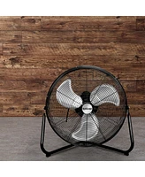 Hurricane Pro Series 20" High Velocity Heavy Duty Metal Orbital Floor Fan, Black