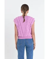 English Factory Women's Pom Pom Vest