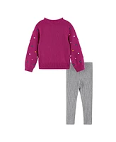 Andy & Evan Baby Girls Baubled Sweater Legging Set