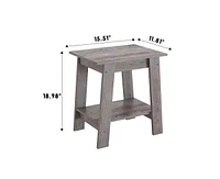 gaomon Side Table, End Table, Nightstand, 2-Tier Storage Shelf, Entryway Table, Sofa Table for Small Space, Living Room, Bedroom