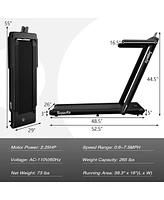 Gymax Motorized Treadmill Folding Under Desk Electric w/ App