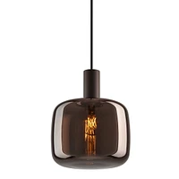 Possini Euro Design Janna 7 1/2" Modern Pendant Ceiling Light Fixture Dining Room Over Table Kitchen Island Foyer Hanging Round Brown Matte Coffee Fin