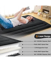 gaomon Japanese Floor Mattress Full, Foldable Futon, Thick Sleeping Pad & Portable Camping Mattress, for Living Room Guest