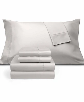 Fairfield Square Collection Brookline 1400 Thread Count Light Grey 6 Pc. Sheet Set, Queen, Exclusively at Macy's