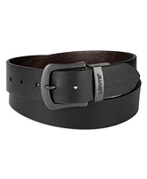 Levi's Men's Two-In-One Reversible Rugged Leather Jean Belt