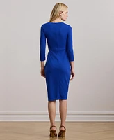 Lauren Ralph Women's Twist-Front Stretch Jersey Dress