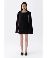 Nocturne Women's Cape Sleeve Mini Dress