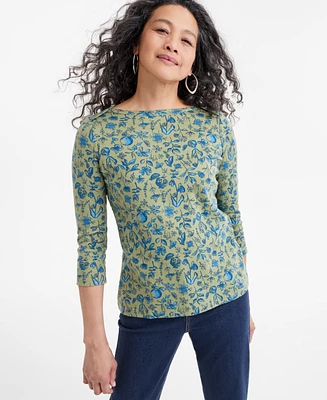 Style & Co Petite Cotton Knit Top, Exclusively at Macy's