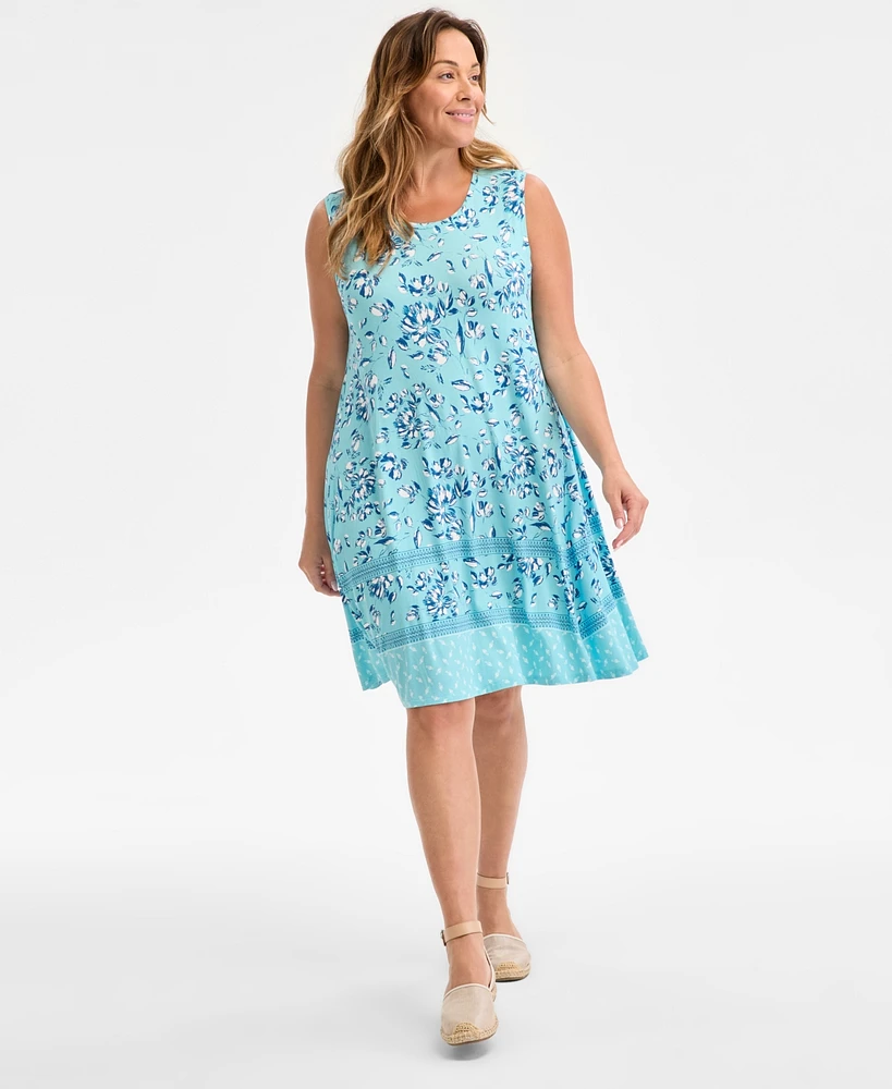 Style & Co Plus Printed Sleeveless Flip-Flop Dress