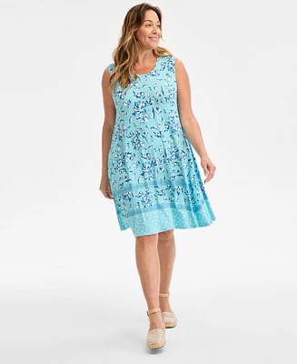 Style & Co Plus Printed Sleeveless Flip-Flop Dress